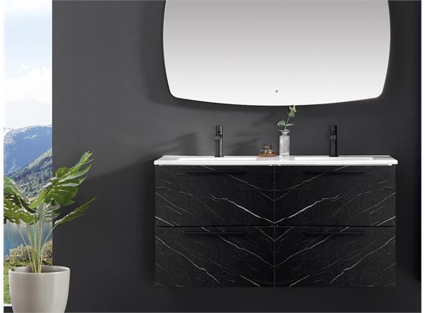Como 120 Dobbel Stone - Sort Marmor 