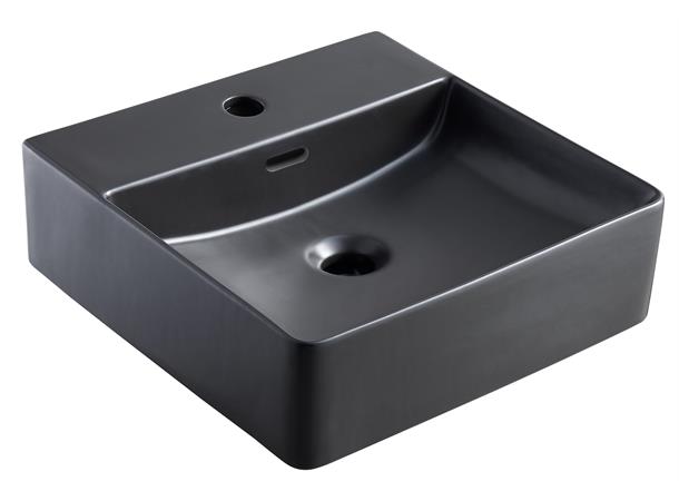 Kvadrat - Sort porselen servant Frittstående porselen servant