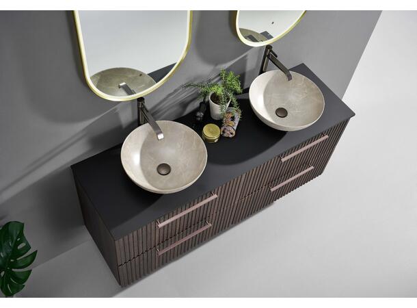 Lino - Beige Matt Marmor Bolleservant i porselen 