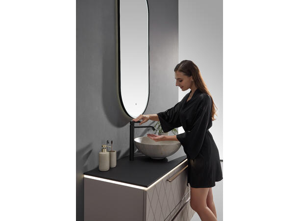 Lino - Beige Matt Marmor Bolleservant i porselen 