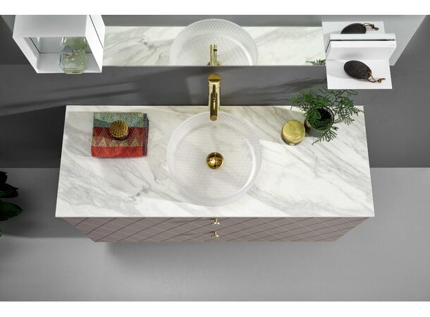 Morello - Hvit Matt Transparent Bolleservant i glass 