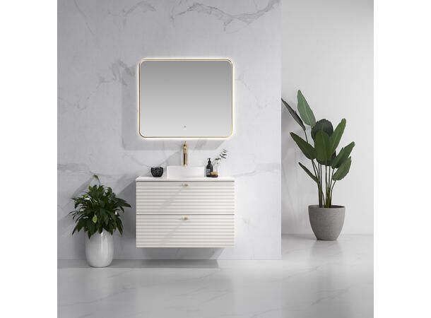 Morello - Hvit Matt Transparent Bolleservant i glass 