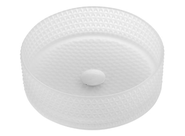 Morello - Hvit Matt Transparent Bolleservant i glass 