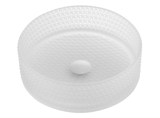 Morello - Hvit Matt Transparent Bolleservant i glass