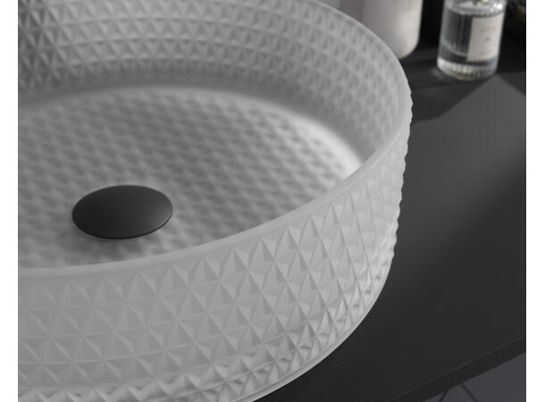Morello - Hvit Matt Transparent Bolleservant i glass 