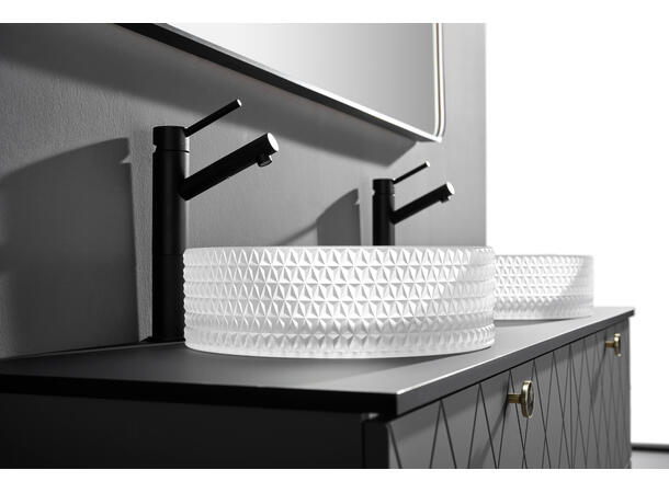 Morello - Hvit Matt Transparent Bolleservant i glass 