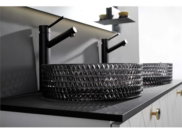 Morello - Sort Transparent Bolleservant i glass