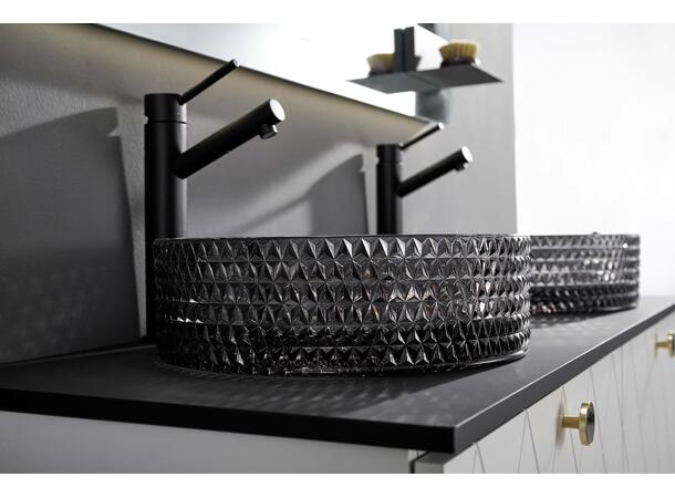Morello - Sort Transparent Bolleservant i glass 