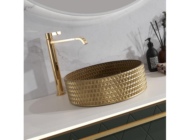 Morello - Gull Bolleservant i glass 