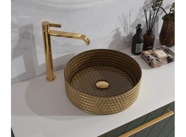 Morello - Gull Bolleservant i glass 