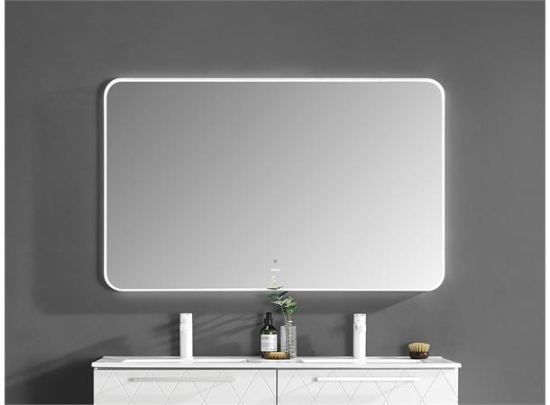 Maranello 120 - Hvit Matt Speil m/ramme og backlight 