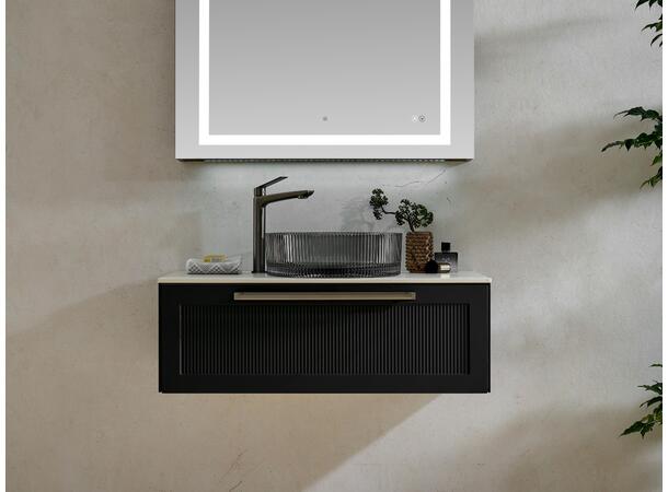 Romano - Sort Transparent Bolleservant i glass 