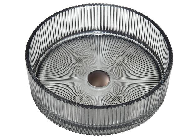Romano - Sort Transparent Bolleservant i glass 
