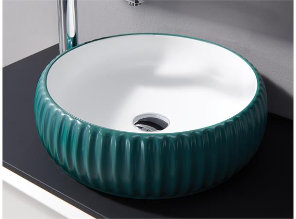 Ruffino - Servant med riller Bolleservant porselen i 3 ulike farger