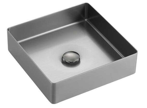 Sabrina - Gunmetal Frittstående servant i rustfritt stål