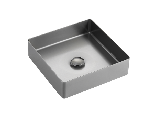 Sabrina - Gunmetal Frittstående servant i rustfritt stål