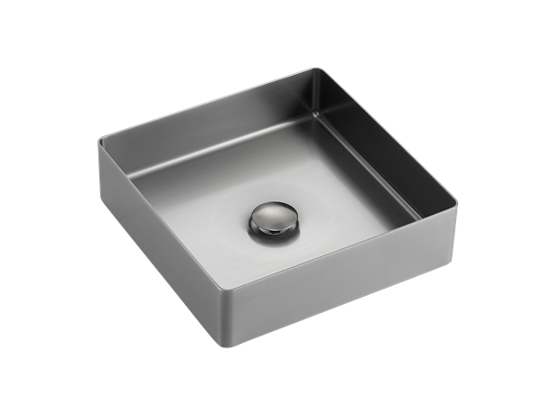 Sabrina - Gunmetal Frittstående servant i rustfritt stål