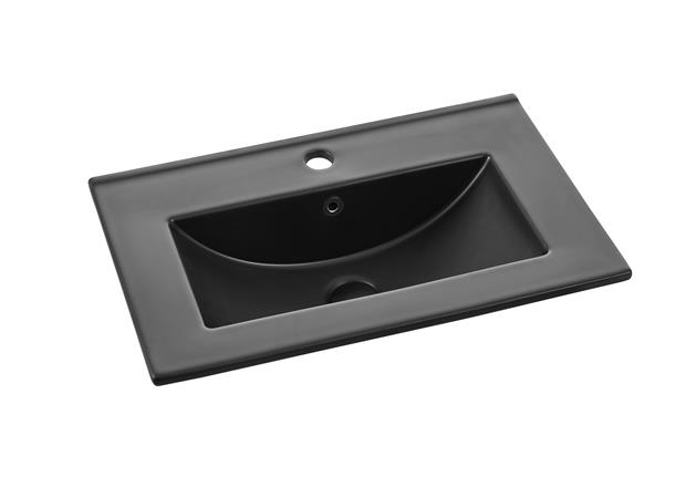 Bello SLIM 60 - Sort Matt Heldekkende tynn porselen servant 