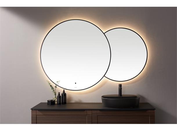 Brindisi 150 Sort Dobbelt speil med ramme