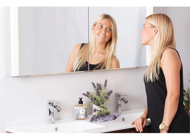 Fano Speilskap med led-lys og underlys