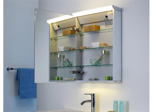 Capri 50 Speilskap med led-lys og underlys 