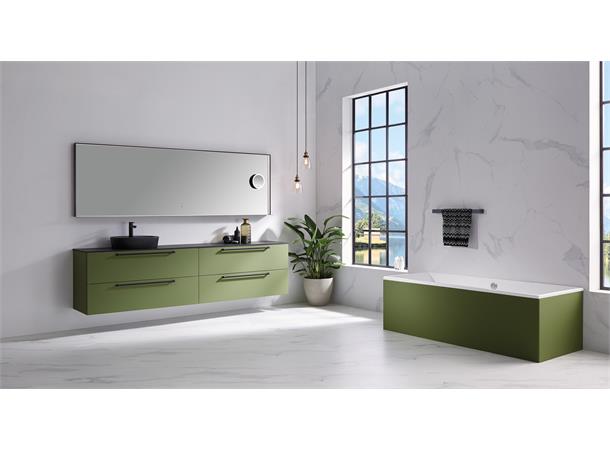 Portofino Designspeil m/hylle i Sort eller Gull