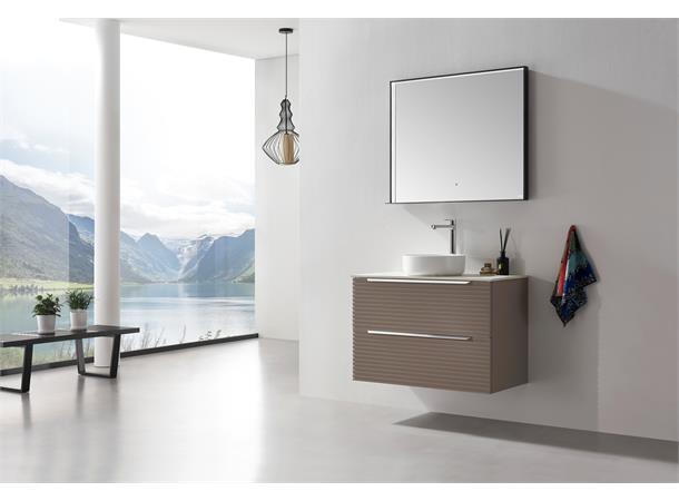 Portofino Designspeil m/hylle i Sort eller Gull