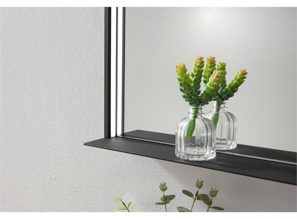 Portofino Designspeil m/hylle i Sort eller Gull