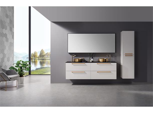 Portofino Designspeil m/hylle i Sort eller Gull