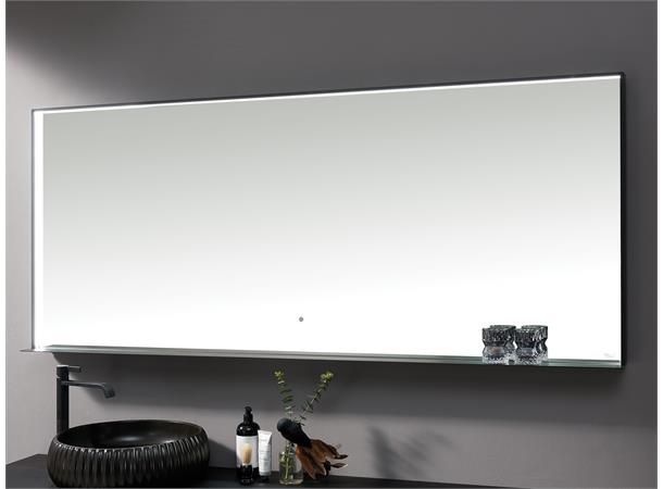 Portofino Designspeil m/hylle i Sort eller Gull