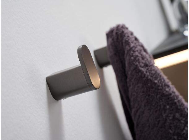 Polito Håndklekrok - Gunmetal Håndklekrok i rustfritt stål 