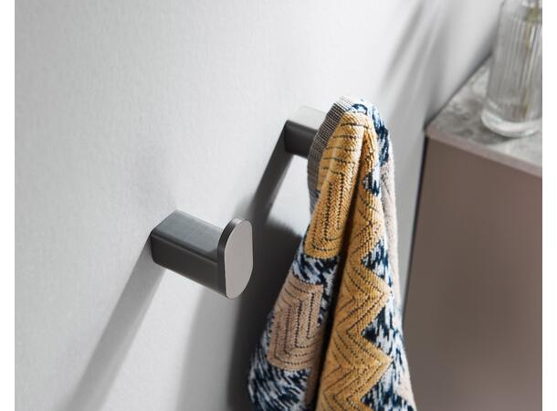 Polito Håndklekrok - Gunmetal Håndklekrok i rustfritt stål 