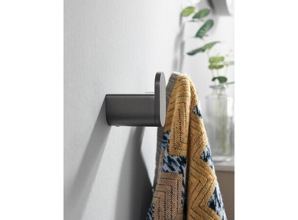 Polito Håndklekrok - Gunmetal Håndklekrok i rustfritt stål 