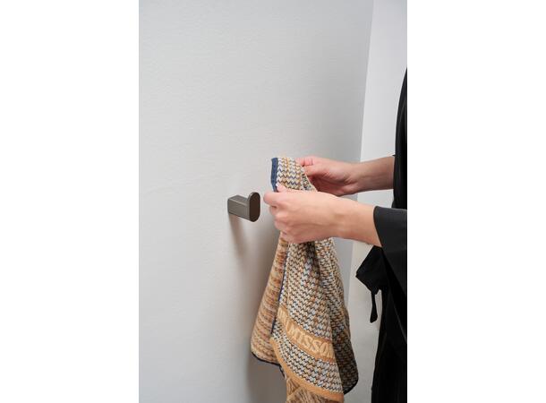 Polito Håndklekrok - Gunmetal Håndklekrok i rustfritt stål 