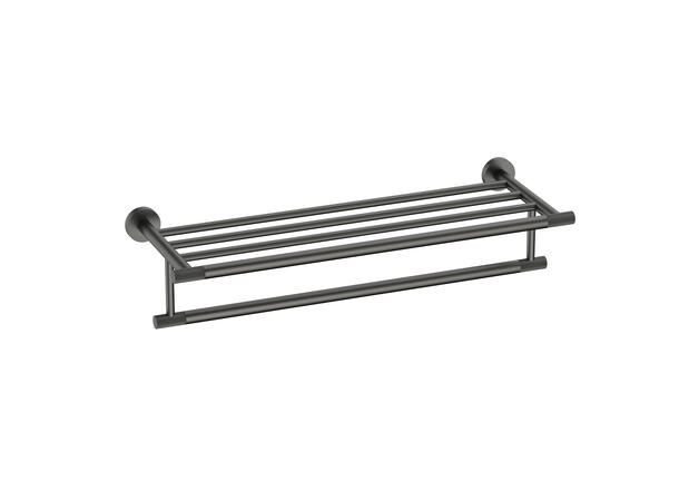 Santino Håndklehylle - Gunmetal Håndklehylle med håndklestang 