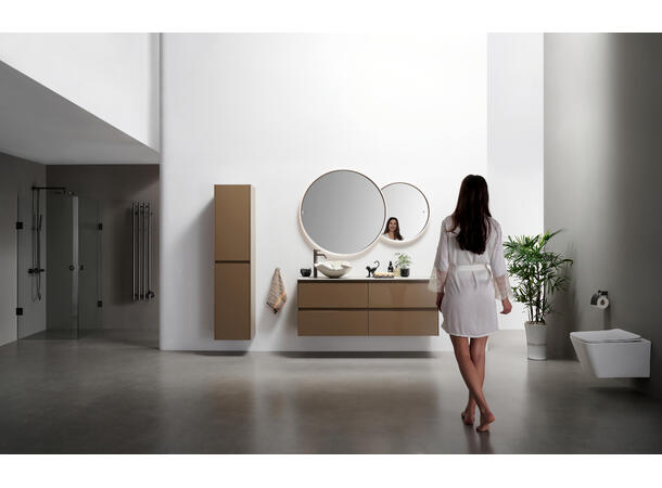 Brindisi DUE - Gunmetal Dobbelt speil med duo sensor 