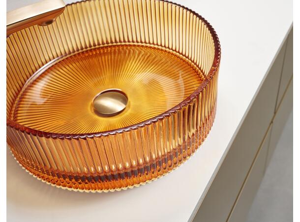 Romano - Gylden Te Bolleservant i glass 