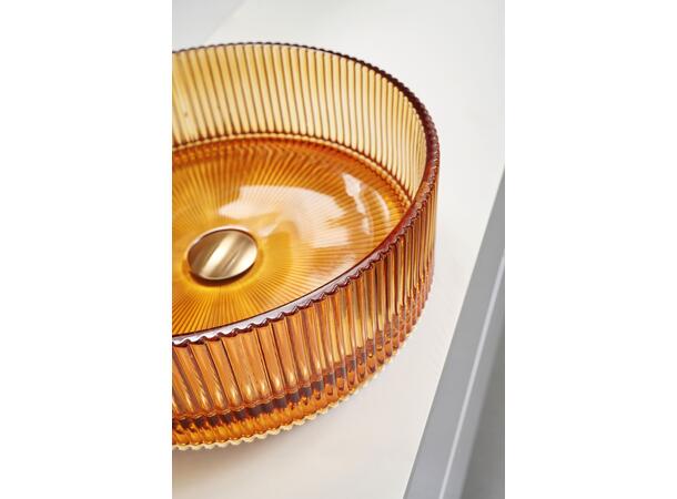 Romano - Gylden Te Bolleservant i glass 