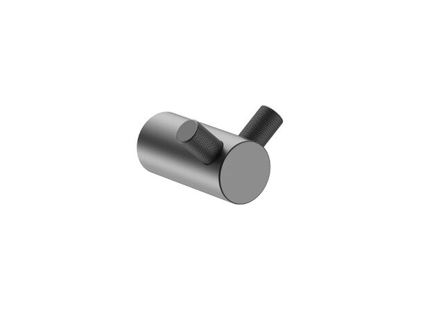 Santino Krok Dobbel - Gunmetal Dobbel Håndklekrok i rustfritt stål 