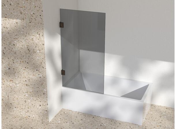 Silvano Badekarsvegg 80x145 Bronse Matt - Sotet Glass 