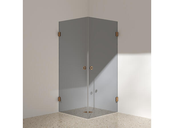 Silvano Dusjhjørne 90x100 - Sotet Sotet Glass - 8 ulike fargervarianter