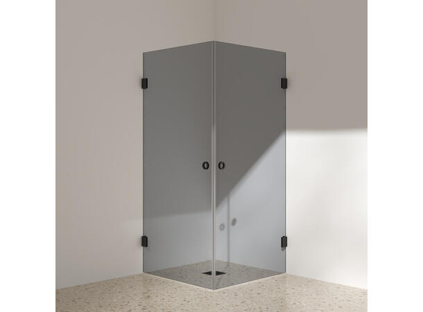 Silvano Dusjhjørne 90x90 - Sotet Sotet Glass - 8 ulike fargervarianter