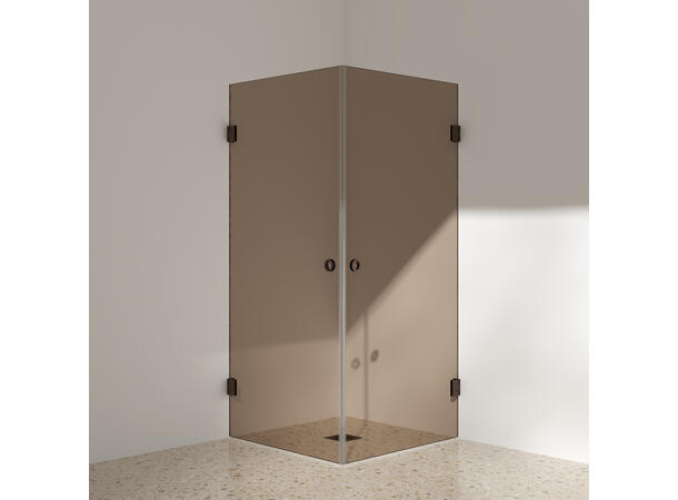Silvano Dusjhjørne 80x90 - Bronse Bronse Glass - 8 ulike fargervarianter