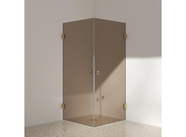 Silvano Dusjhjørne 100x100 - Bronse Bronse Glass - 8 ulike fargervarianter