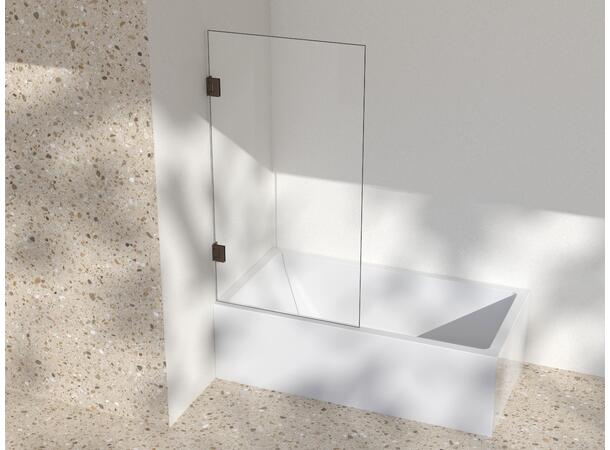 Silvano Badekarsvegg 80x145 Bronse Matt - Klart Glass 