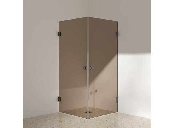Silvano Dusjhjørne 90x100 - Bronse Bronse Glass - 8 ulike fargervarianter