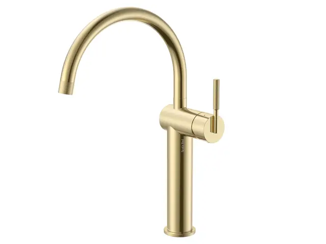 Arco Høy - Gull Børstet Servantarmatur for bolleservant 