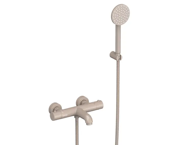 Benino - Beige Matt Badekarsarmatur med hånddusj 