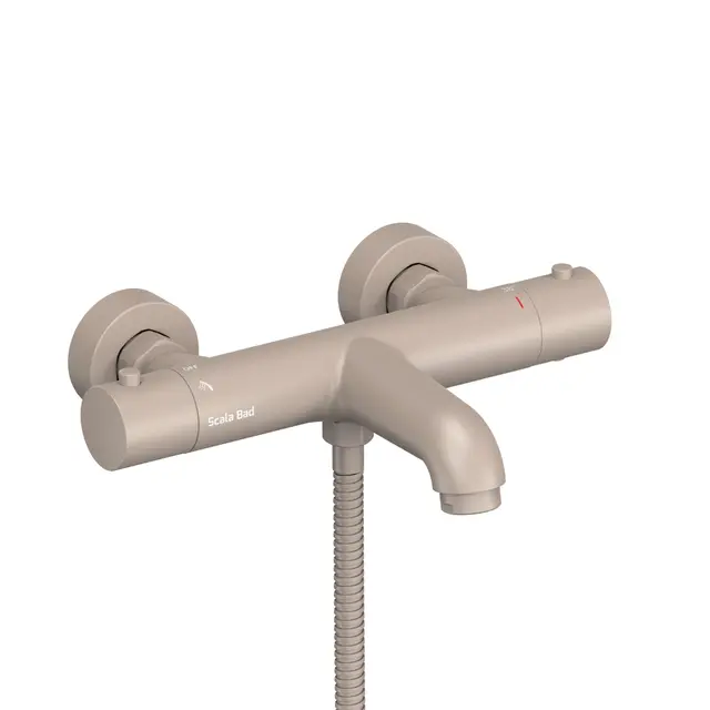 Benino - Beige Matt Badekarsarmatur med hånddusj 