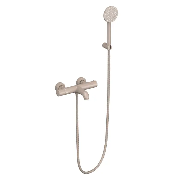 Benino - Beige Matt Badekarsarmatur med hånddusj 